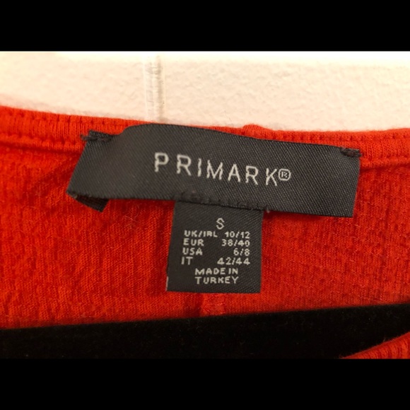 Primark Burnt Orange Crop Top with Drawstring Bottom Small - Picture 2 of 4